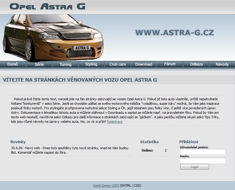 Opel Astra G web